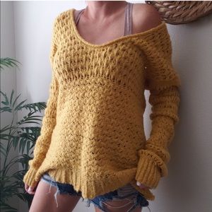 Free People Crashing Waves Oversized Sweater